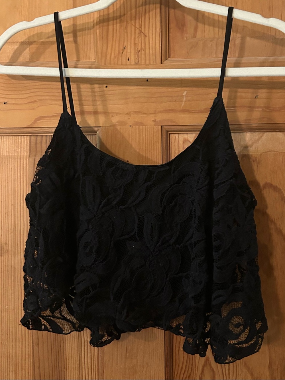 A3 Design Black Lace Cropped Camisole